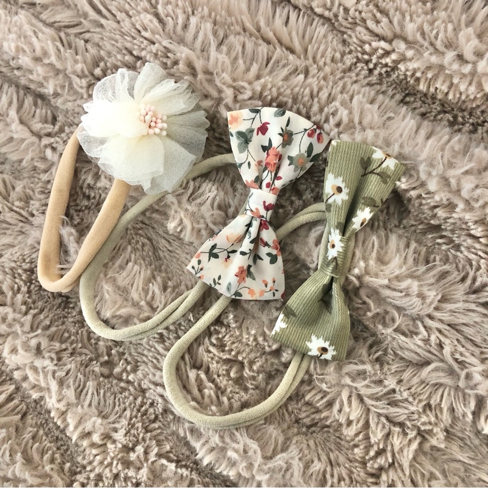 Baby 3pc floral headbands